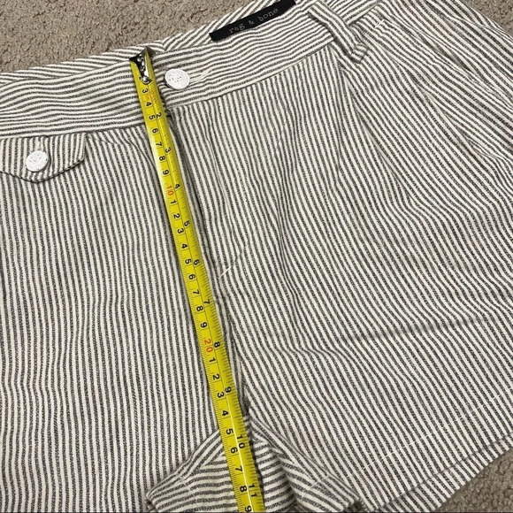 Rag & bone stripped nautical cotton high rise shorts size 4 - Picture 6 of 10